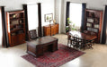 DK106 Mahogany Partners Desk with Leather Top 
