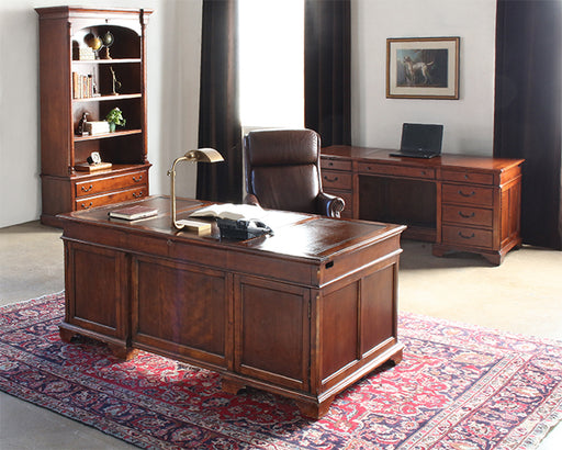 DK107 Weathered Cherry Executive Desk