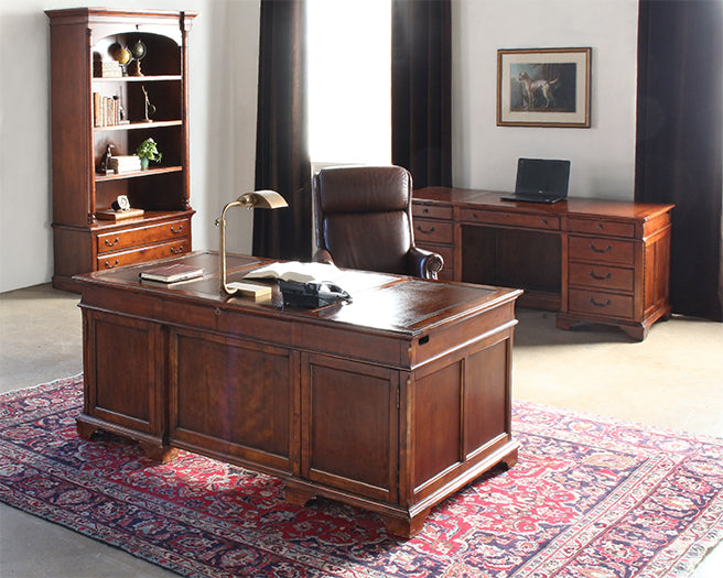 DK107 Weathered Cherry Executive Desk