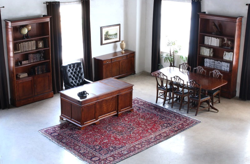 DK107 Weathered Cherry Executive Desk 