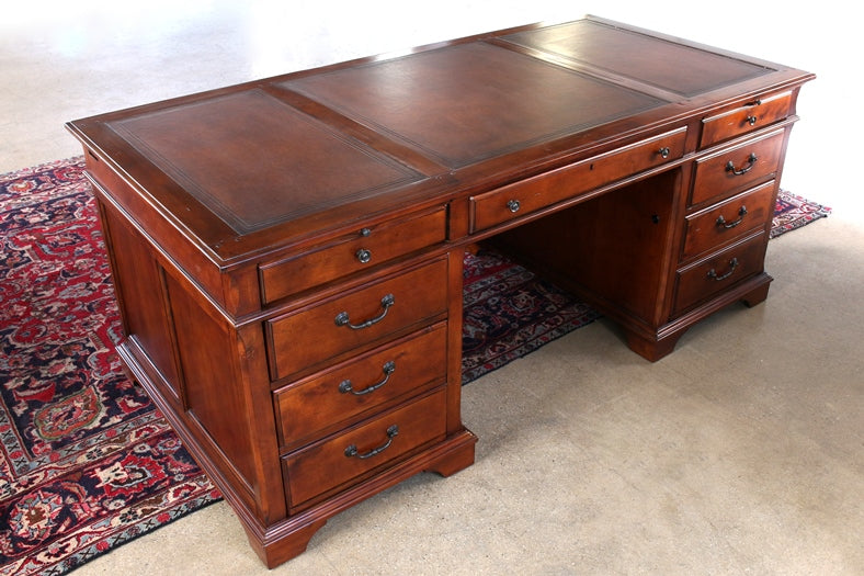 DK107 Weathered Cherry Executive Desk 