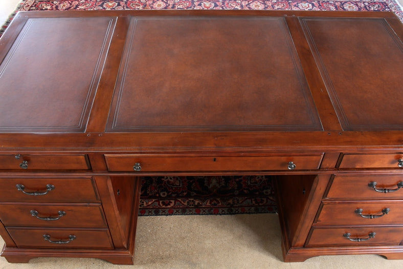 DK107 Weathered Cherry Executive Desk 