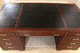 DK108 Dark Wood Executive Desk with Leather Top