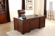 DK108 Dark Wood Executive Desk with Leather Top