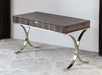 DK114 Crocodile Embossed Leather Desk with Brass Legs