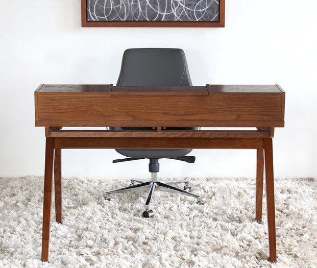 DK116 Danish Modern Writing Desk with Storage Compartments 