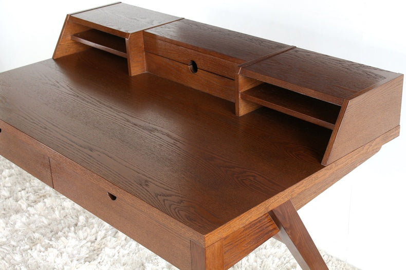 DK116 Danish Modern Writing Desk with Storage Compartments 