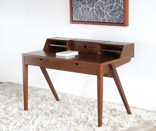 DK116 Danish Modern Writing Desk with Storage Compartments 