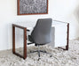 OC63 Bergen Low Back Office Chair in Gray Leatherette 