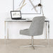 DK140 - White Desk With Silver Base