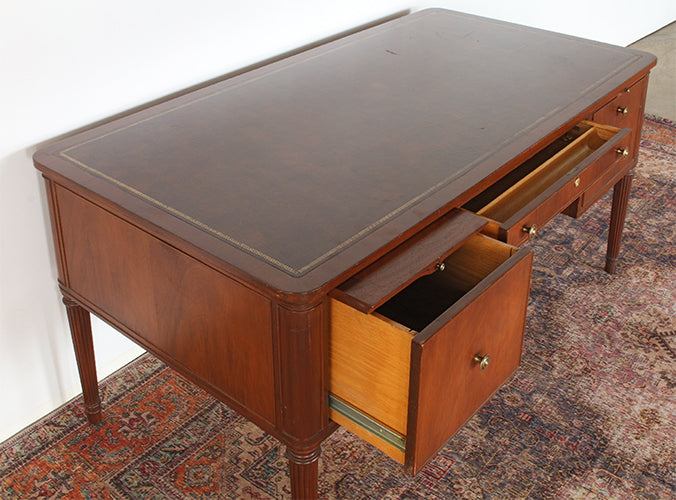 Antique Mahogany Desk with Leather Top