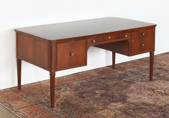 Antique Mahogany Desk with Leather Top
