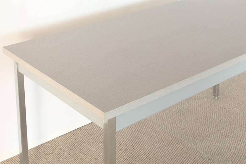 Vintage Chrome And Grey Laminate Office Table