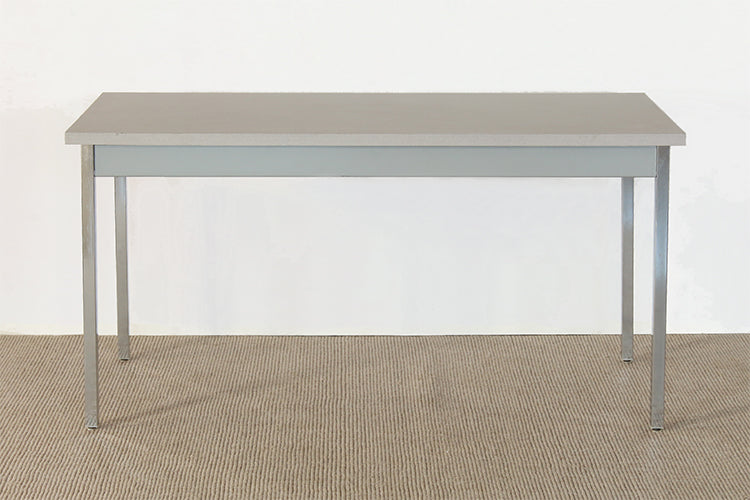 Vintage Chrome And Grey Laminate Office Table