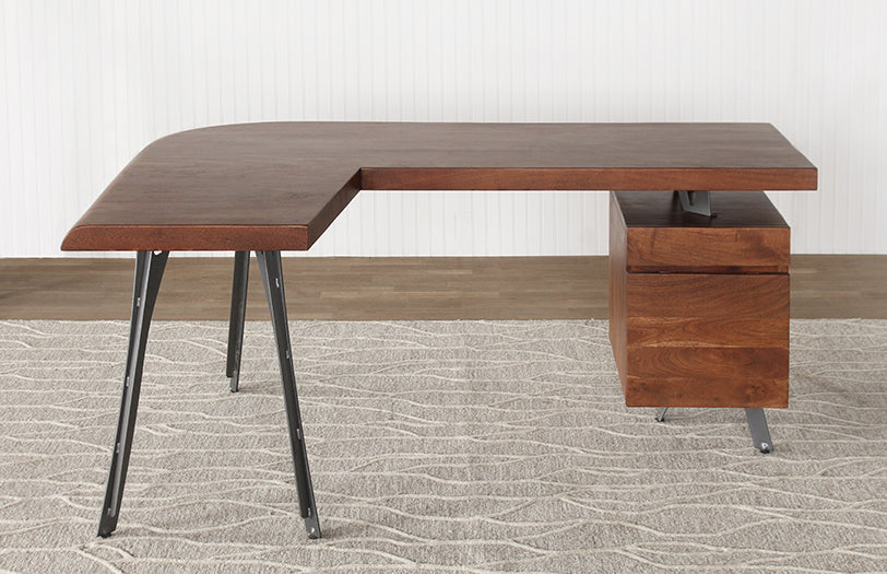 Acacia Wood L Desk