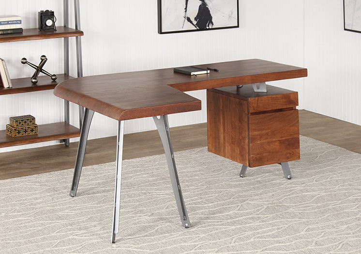 Acacia Wood L Desk