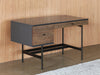 DK164 - Bronze Iron And Wood Modern Desk 