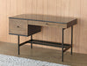 DK164 - Bronze Iron And Wood Modern Desk 