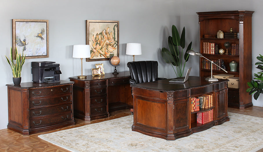 Burled Walnut File Cabinet With Two File Drawers