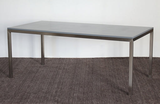 DK43 - Office Table with Metal Frame and Grey Laminate Top