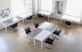 DK44 - 6' Office Table with White Laminate Top