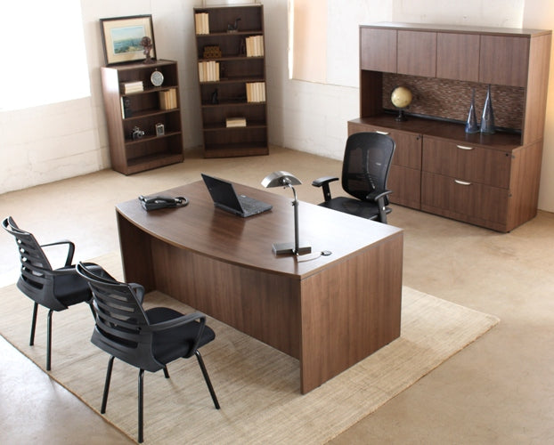 Bow Front Executive Desk