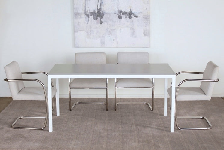 5' Office Table With Grey Laminate Top
