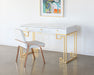 DK95 - White Lacquer Greek Key Desk