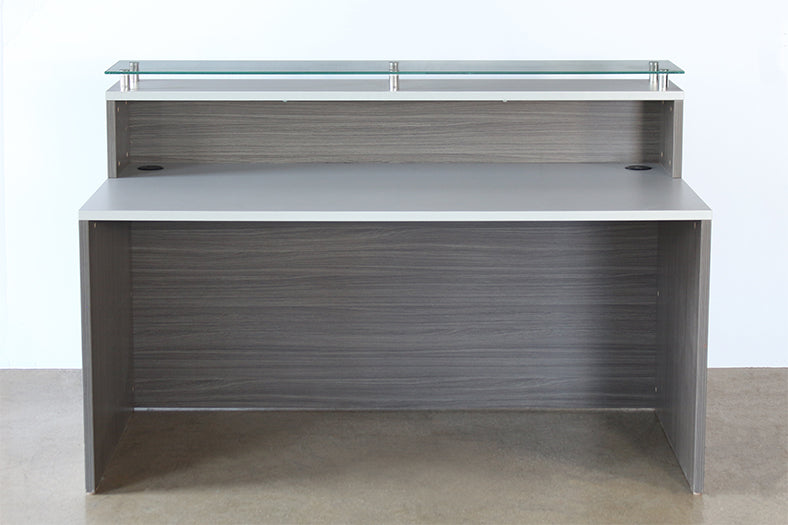 Gray Laminated Glass Top Reception Station