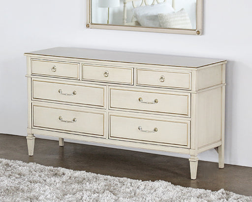 DR124 Vintage Ivory Dresser