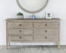 DR138 - Washed Elm Dresser With 6 Drawers 