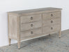 DR138 - Washed Elm Dresser With 6 Drawers 