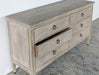 DR138 - Washed Elm Dresser With 6 Drawers 