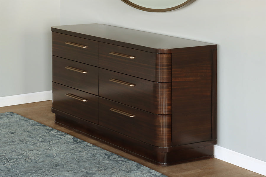 Dark Eucalyptus Dresser w/ Rounded Corners