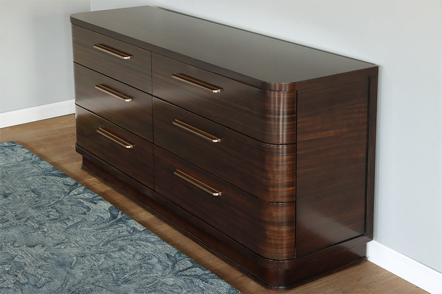 Dark Eucalyptus Dresser w/ Rounded Corners