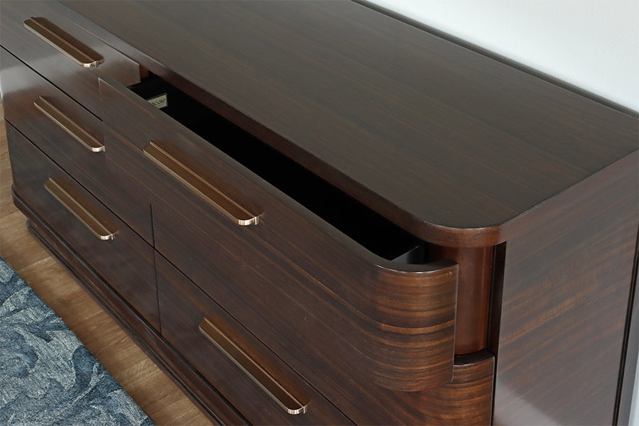 Dark Eucalyptus Dresser w/ Rounded Corners