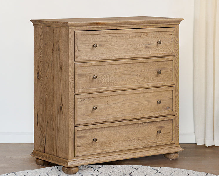 Oak Country Farmhouse Style Tall Dresser