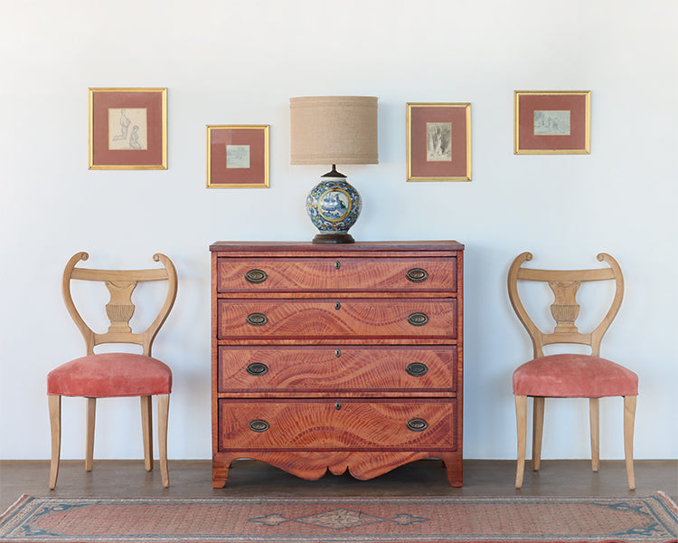 Antique Entry Chest or Dresser with Brass Pulls