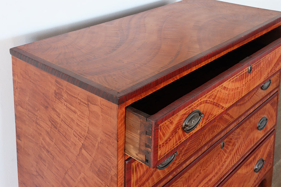 Antique Entry Chest or Dresser with Brass Pulls