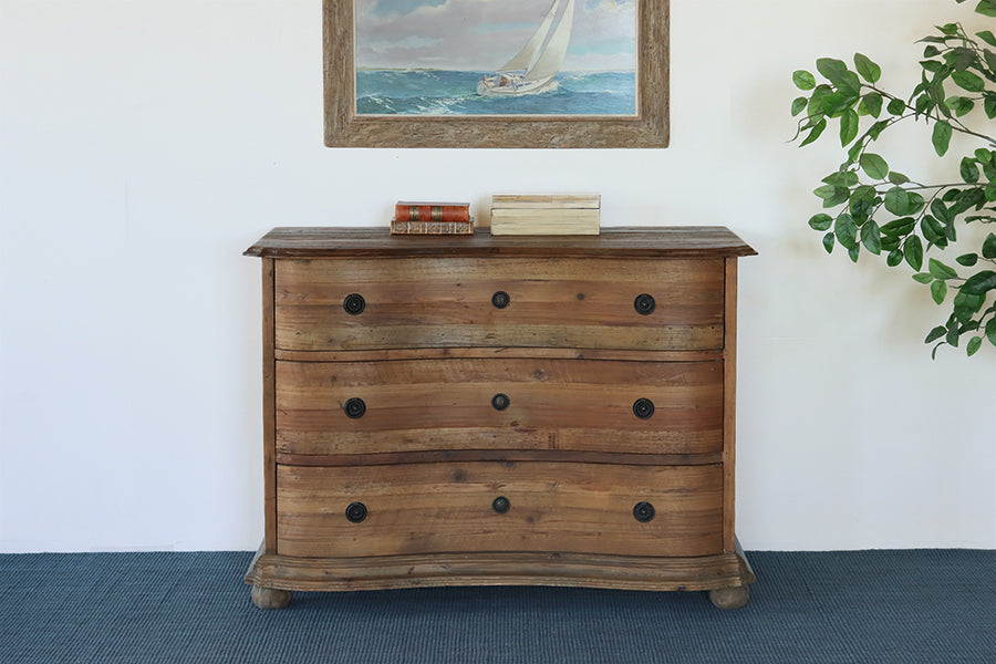 Bleached Pine 3-Drawer Chest