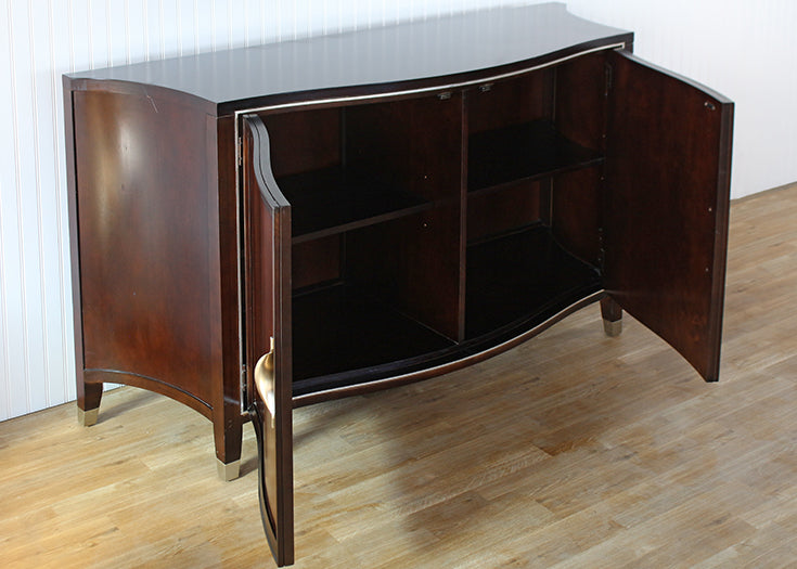 Dark Wooden 2 Door Accent Dresser