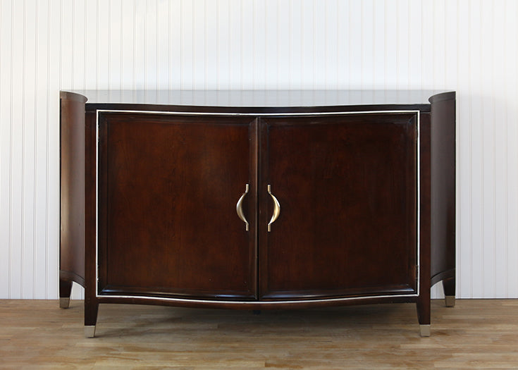 Dark Wooden 2 Door Accent Dresser