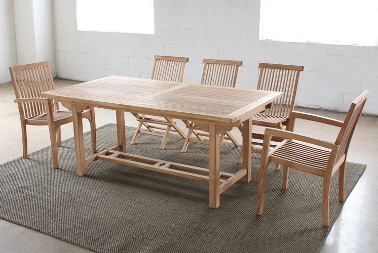 DT107 Natural Teak Rectangular Dining Table