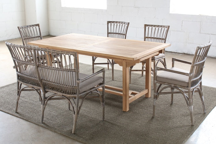 SC137 Bamboo and Woven Rattan Side Chair 