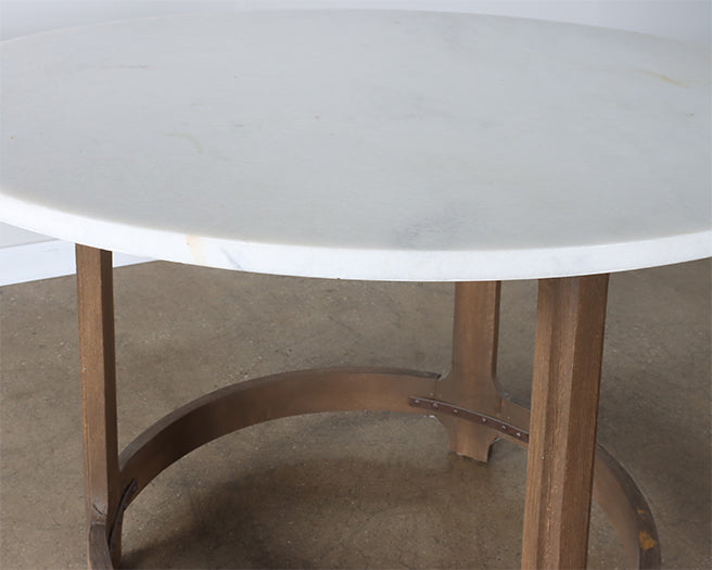 Gibson Bistro Table with White Marble Top