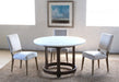 SC145 Linen Dining Chair with Oak Legs 