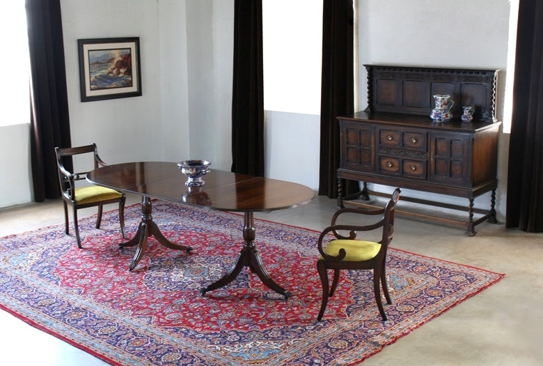 AC190 Regency Style Mahogany Dining Room Chair with Arms, Circa 1960