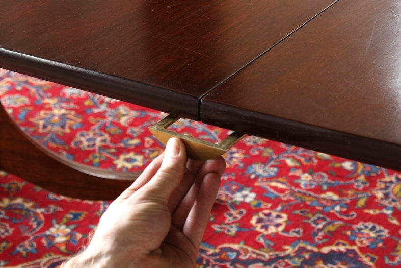 DT116 Rectangular Mahogany Double Pedestal Dining Table, Circa 1960