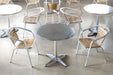 DT118 Allan Bistro Table in Stainless Steel and Aluminum