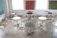 DT118 Allan Bistro Table in Stainless Steel and Aluminum